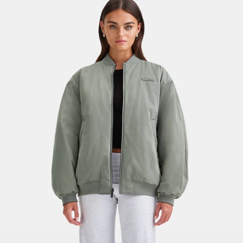 Olive Green Bomber Jacket for Women